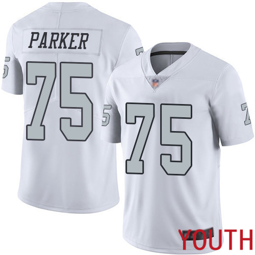 Oakland Raiders Limited White Youth Brandon Parker Jersey NFL Football #75 Rush Vapor Untouchable Jersey